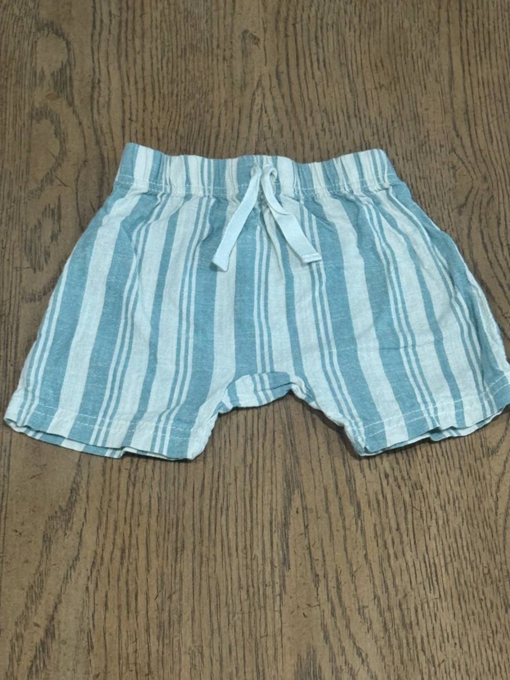 Carters Baby Shorts 18M Blue White Striped Elastic Waist Summer Toddler